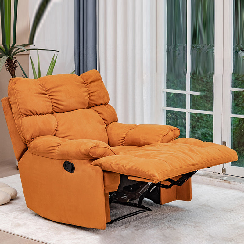 Modern Microsuede Standard Recliner with Independent Foot and Tufted