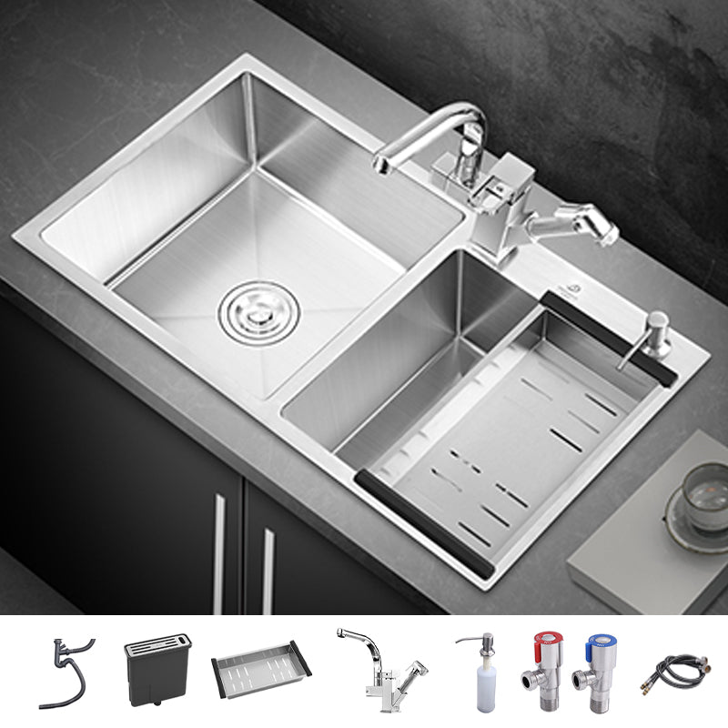 Single Bowl Kitchen Sink Stainless Steel Sink with Soap Dispenser