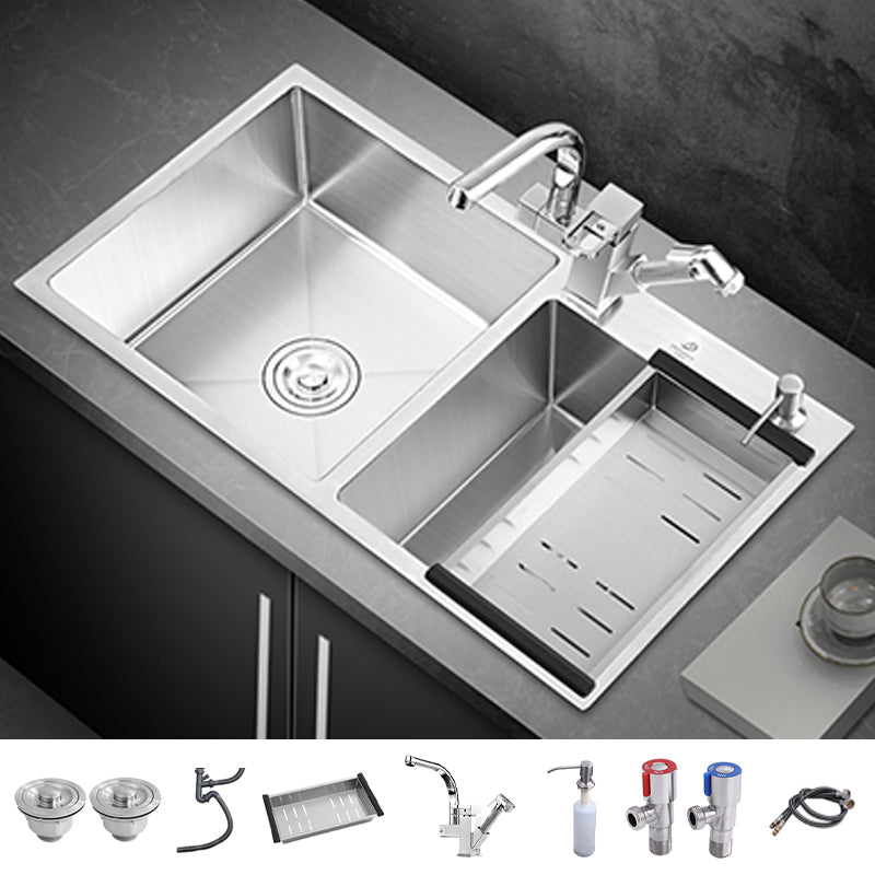 Single Bowl Kitchen Sink Stainless Steel Sink with Soap Dispenser