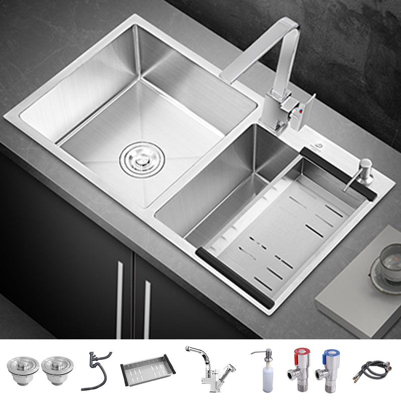 Single Bowl Kitchen Sink Stainless Steel Sink with Soap Dispenser