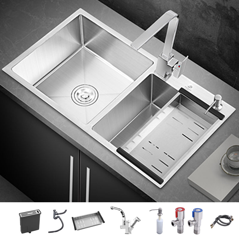 Single Bowl Kitchen Sink Stainless Steel Sink with Soap Dispenser