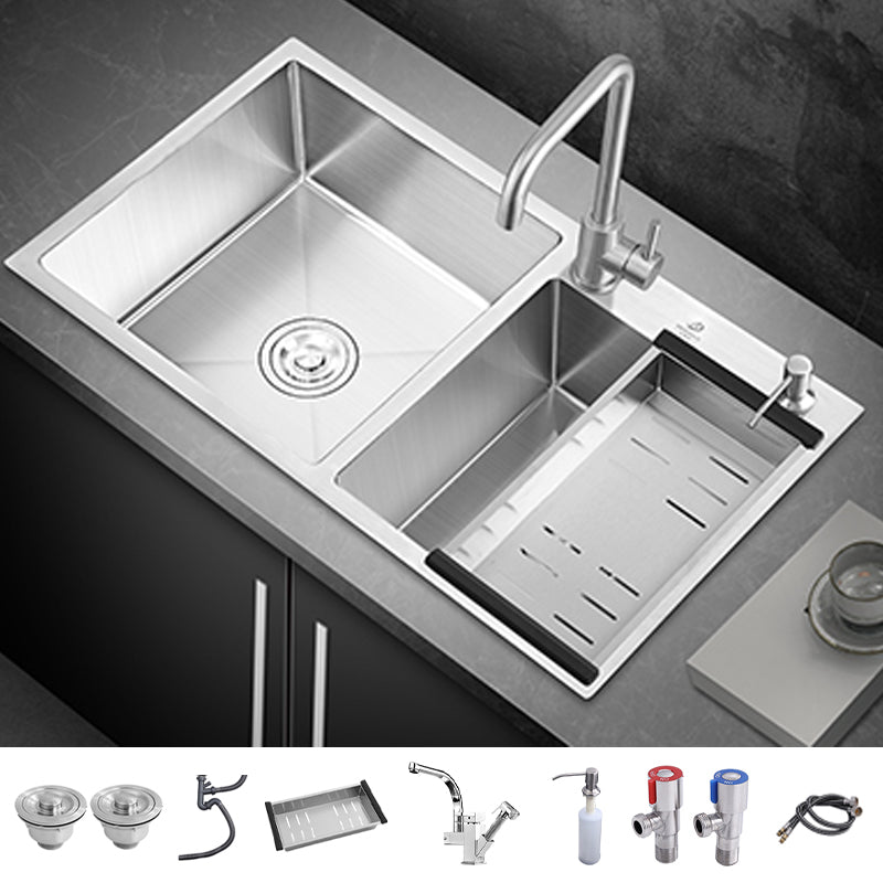 Single Bowl Kitchen Sink Stainless Steel Sink with Soap Dispenser