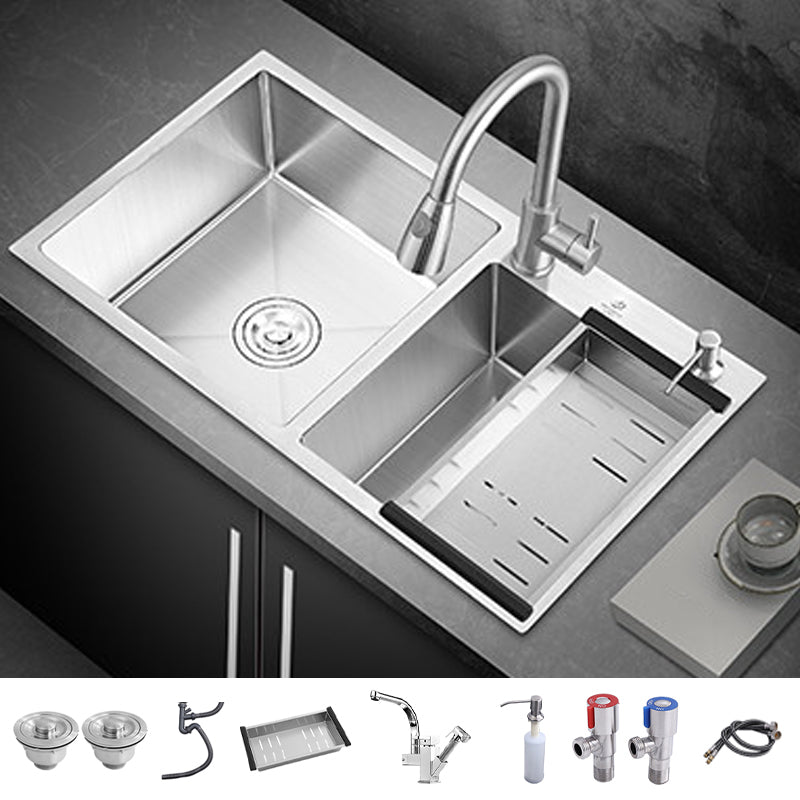 Single Bowl Kitchen Sink Stainless Steel Sink with Soap Dispenser