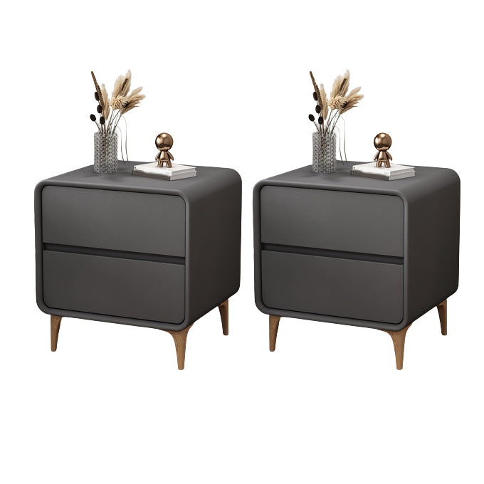 Contemporary Solid Wood Kids Nightstand Narrow Nightstand with Drawers