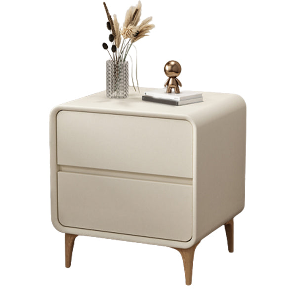 Contemporary Solid Wood Kids Nightstand Narrow Nightstand with Drawers