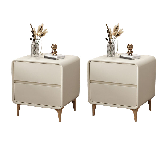 Contemporary Solid Wood Kids Nightstand Narrow Nightstand with Drawers