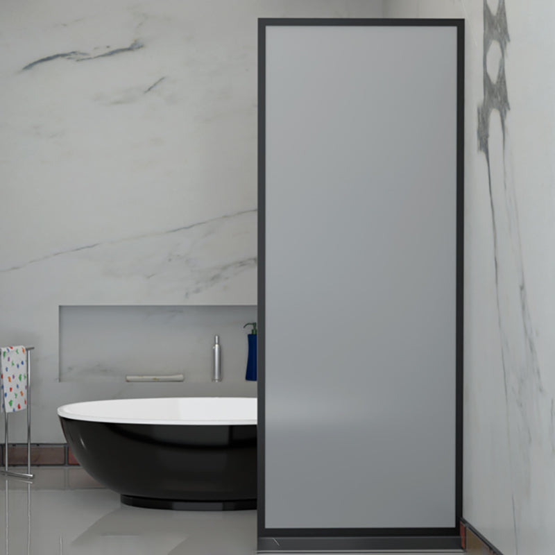 Fixed Glass Shower Door Black Stainless Steel Frame Shower Screen