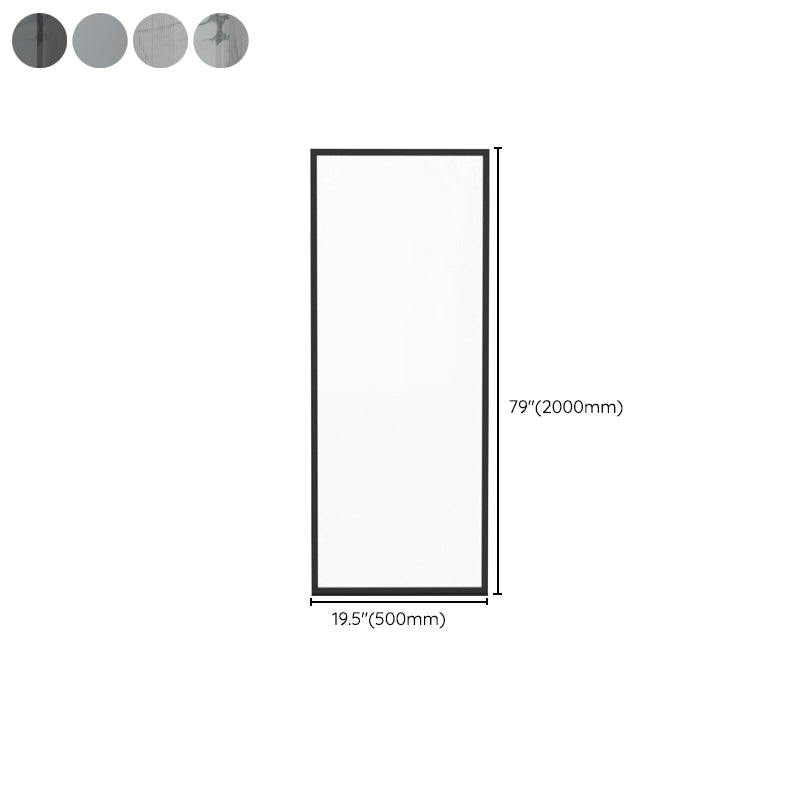 Fixed Glass Shower Door Black Stainless Steel Frame Shower Screen