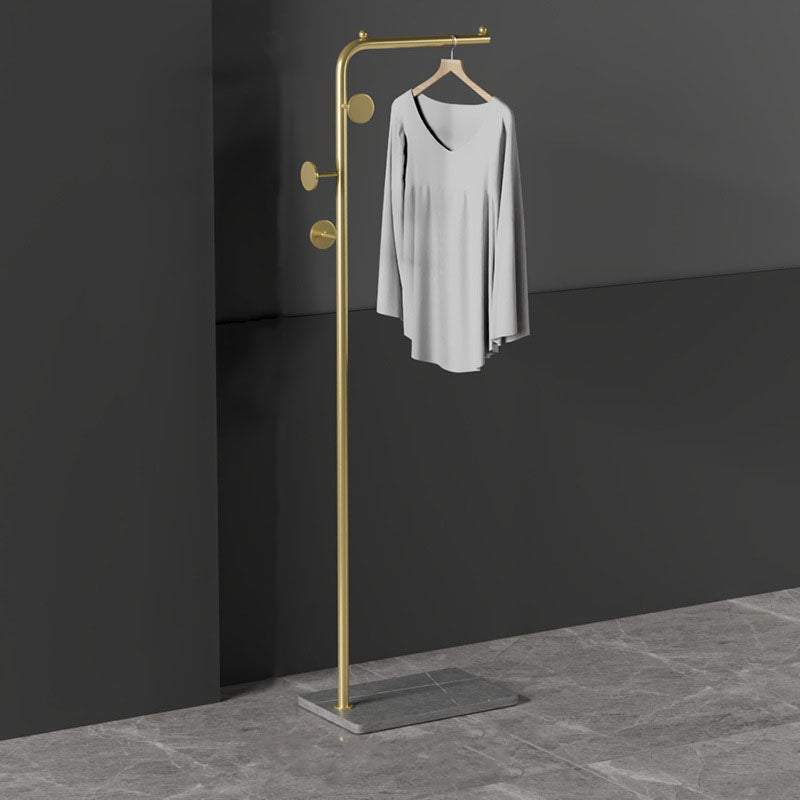 Luxurious Coat Rack Metal Solid Color Coat Rack with Marble Bottom