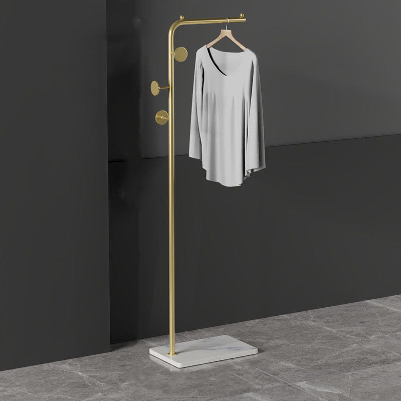 Luxurious Coat Rack Metal Solid Color Coat Rack with Marble Bottom