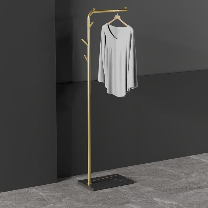 Luxurious Coat Rack Metal Solid Color Coat Rack with Marble Bottom