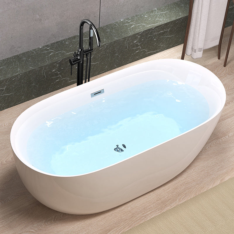 Back to Wall Modern Bathtub Freestanding Acrylic Soaking Bath