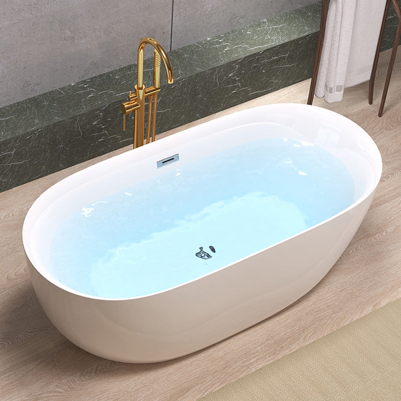 Back to Wall Modern Bathtub Freestanding Acrylic Soaking Bath