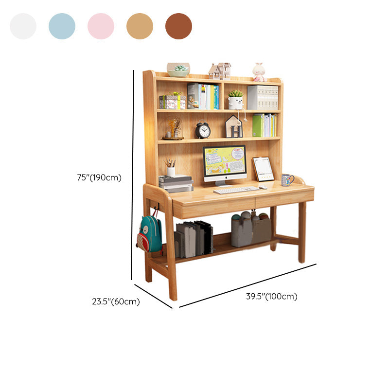 Adjustable Desk with Side Hook Kids Desk 23.6" W Bedroom Computer Kids Desk