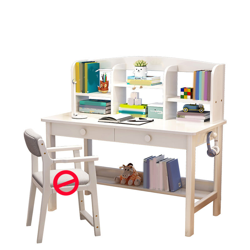 Writing Desk Home Kids Desk 23.6" W Solid Wood Desk  with Drawer