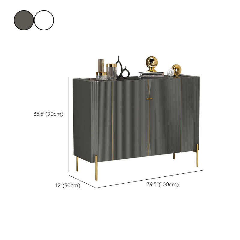 Modern Engineered Wood Buffet Sideboard 35.4" High Sideboard with Stainless Steel Legs