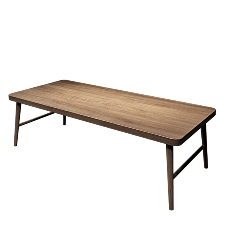 Modern Style Rectangle Writing Desk 29.53" Tall Solid Wood Office Desk with H-Shape Base