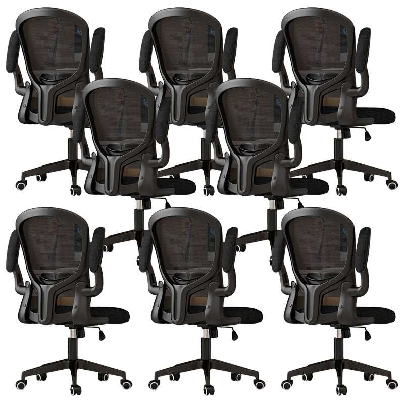 Modern Padded Arms Conference Chair Mesh-back Desk Chair for Office