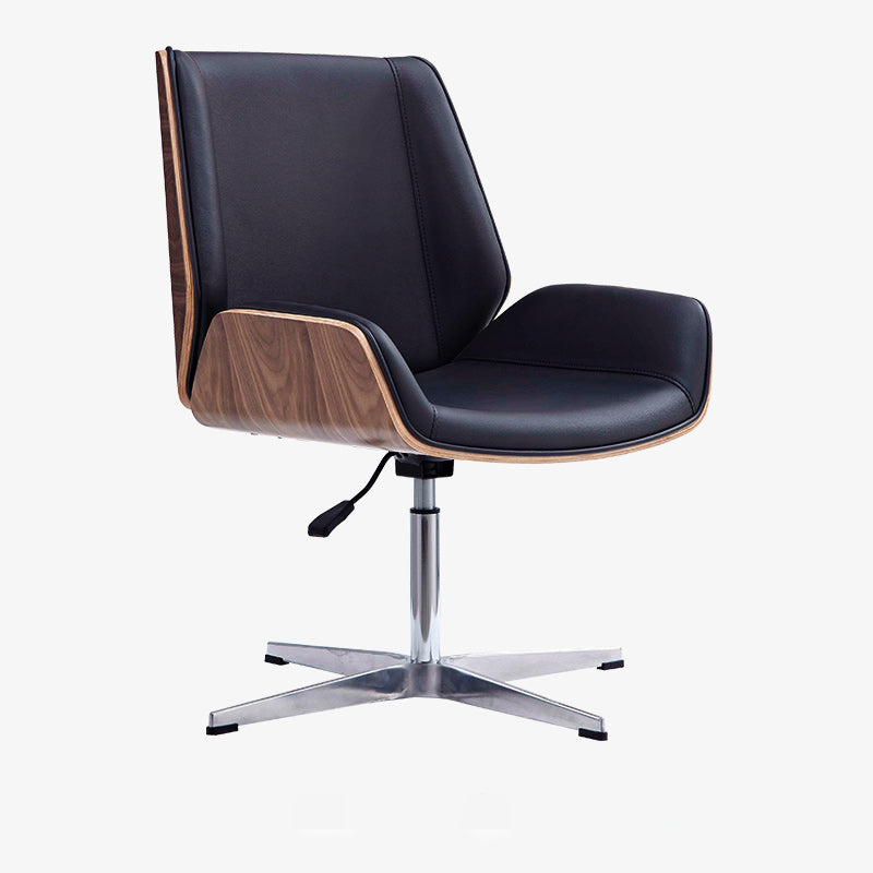 Modern Swivel Desk Chair Faux Leather Conference Mid Back Chair