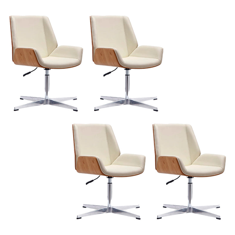 Modern Swivel Desk Chair Faux Leather Conference Mid Back Chair