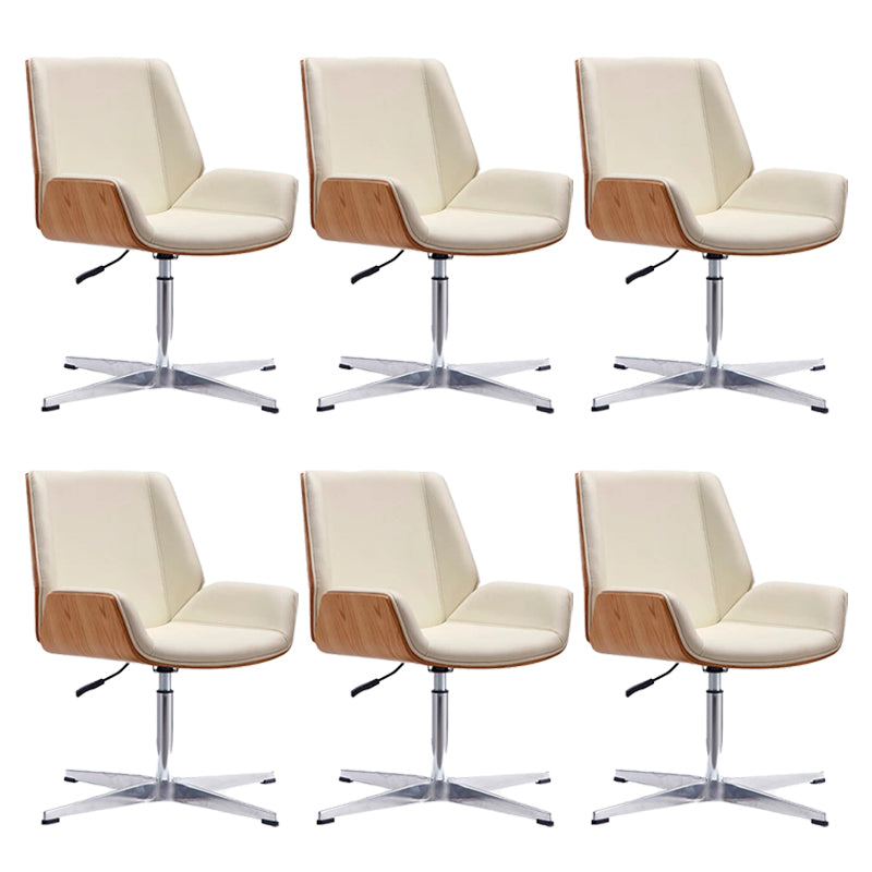 Modern Swivel Desk Chair Faux Leather Conference Mid Back Chair