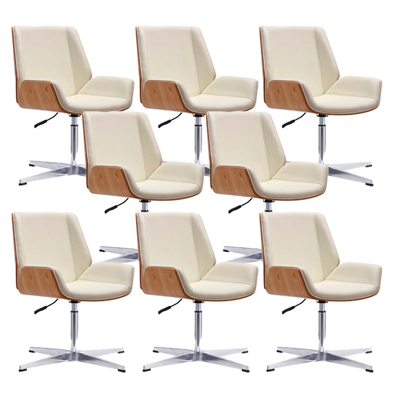 Modern Swivel Desk Chair Faux Leather Conference Mid Back Chair