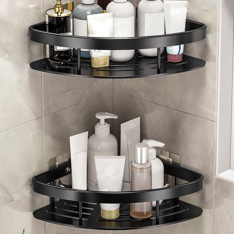 Minimalism Bathroom Hardware Set Silver Bath Shelf Bath Hardware Set