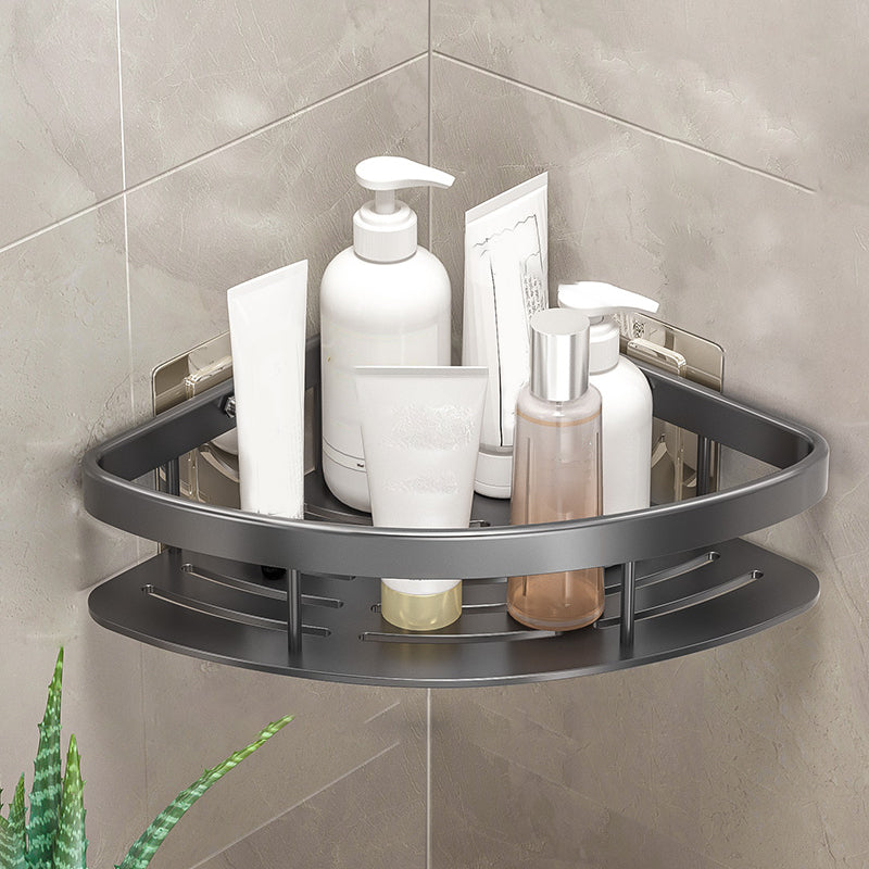 Minimalism Bathroom Hardware Set Silver Bath Shelf Bath Hardware Set