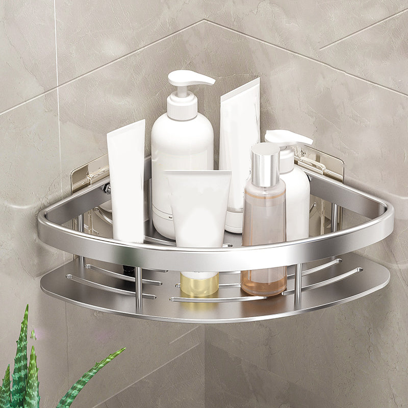 Minimalism Bathroom Hardware Set Silver Bath Shelf Bath Hardware Set