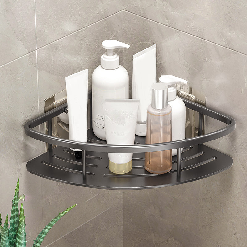 Minimalism Bathroom Hardware Set Silver Bath Shelf Bath Hardware Set