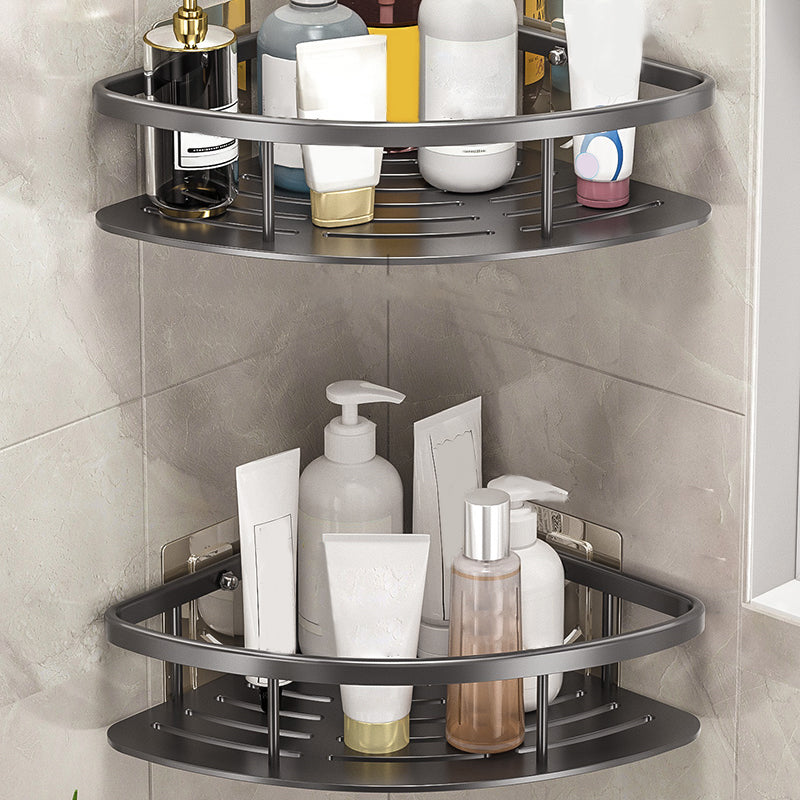 Minimalism Bathroom Hardware Set Silver Bath Shelf Bath Hardware Set