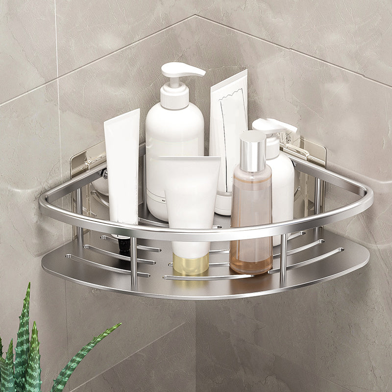 Minimalism Bathroom Hardware Set Silver Bath Shelf Bath Hardware Set