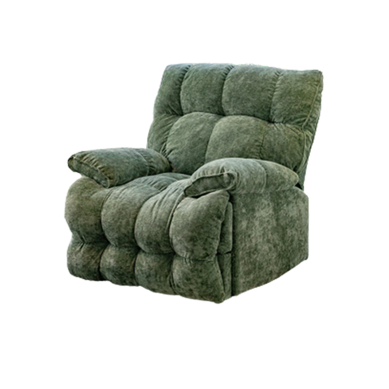 Contemporary Velvet Standard Recliner with Tufted Back and Rocking Base