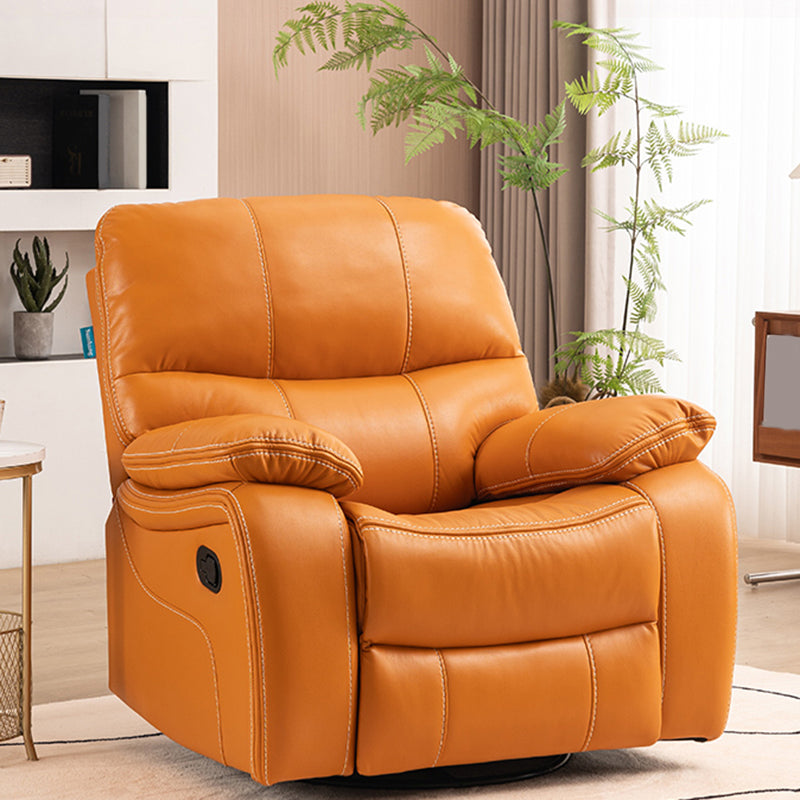 Wooden Frame Push Back Recliner Traditional Manual Recliner with Swivel Glider Base