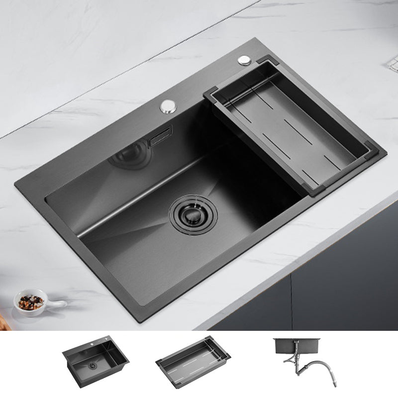 Soundproof Kitchen Sink Overflow Hole Design Drop-In Kitchen Sink with Faucet