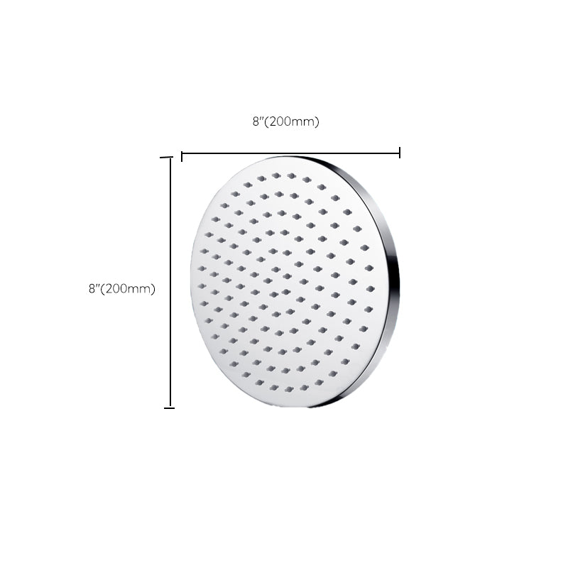 Metal Shower Head Combo Contemporary Round Fixed Shower Head for Bathroom