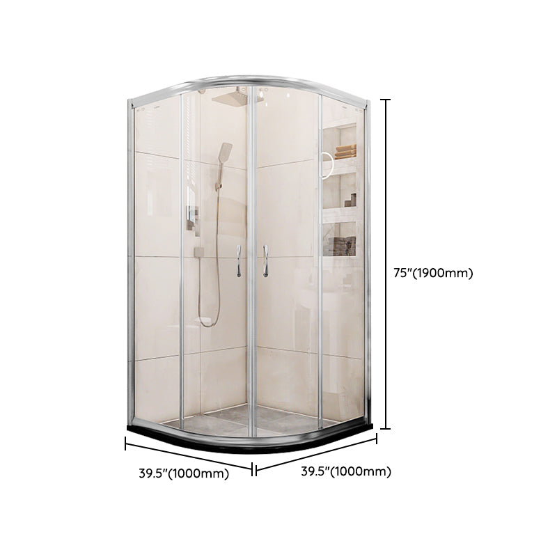 Double Sliding Stainless Steel Shower Enclosure Framed Clear Shower Enclosure