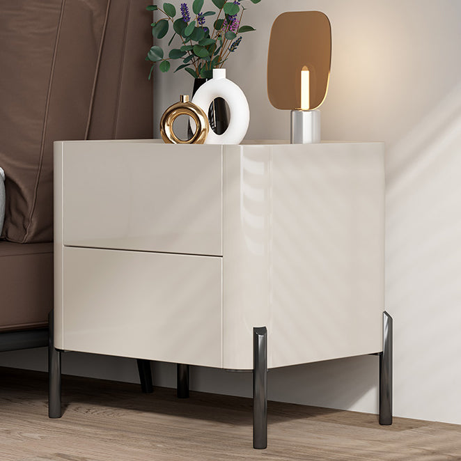 Engineered Wood Bedside Cabinet Modern Bed Nightstand with Drawers