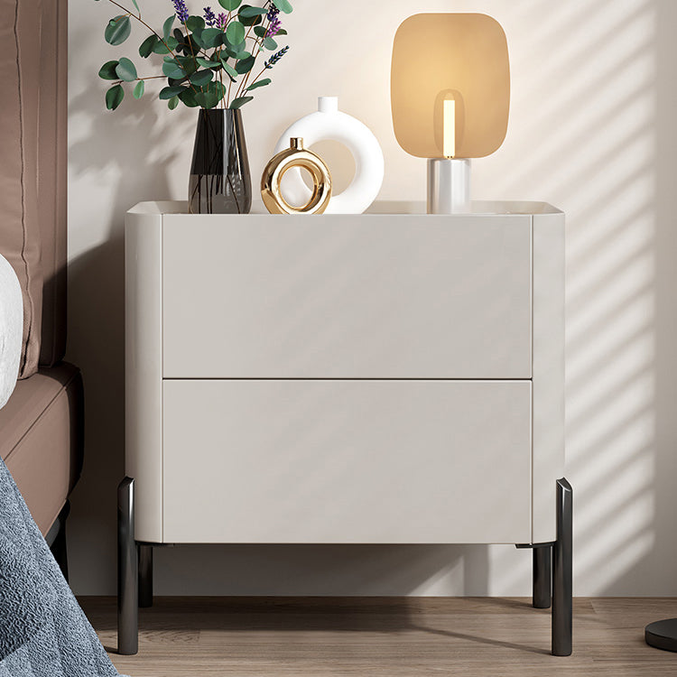 Engineered Wood Bedside Cabinet Modern Bed Nightstand with Drawers