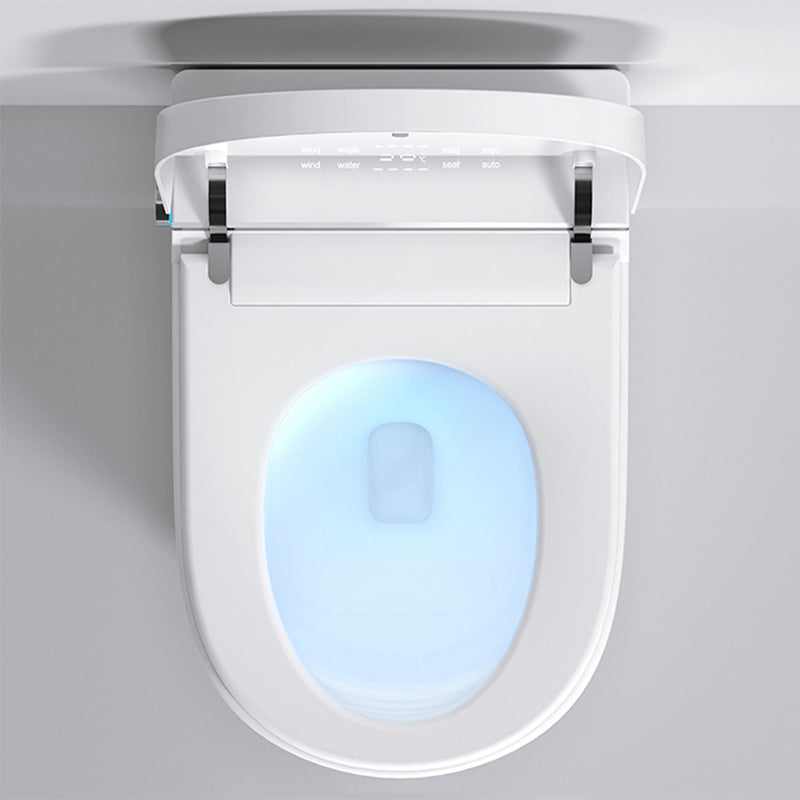 Elongated Toilet Seat Bidet White All-in-One Bidet with Unlimited Warm Water