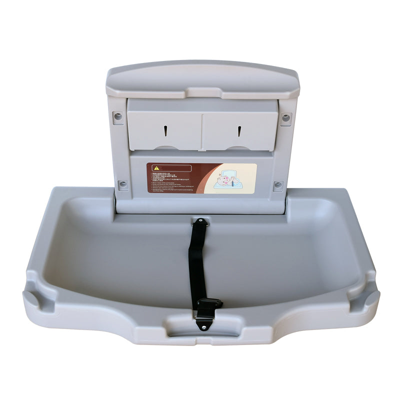 Modern Gray Baby Changing Table Folding Changing Table with Seat Belt