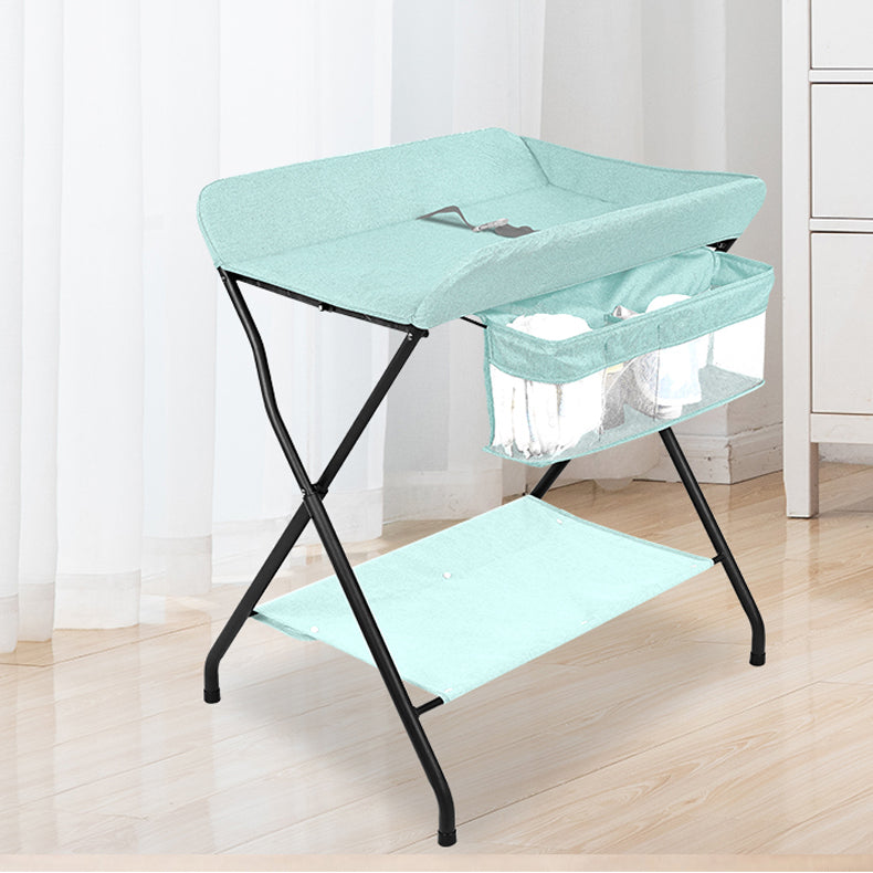 Metal Modern Baby Changing Table Folding Changing Table with Basket