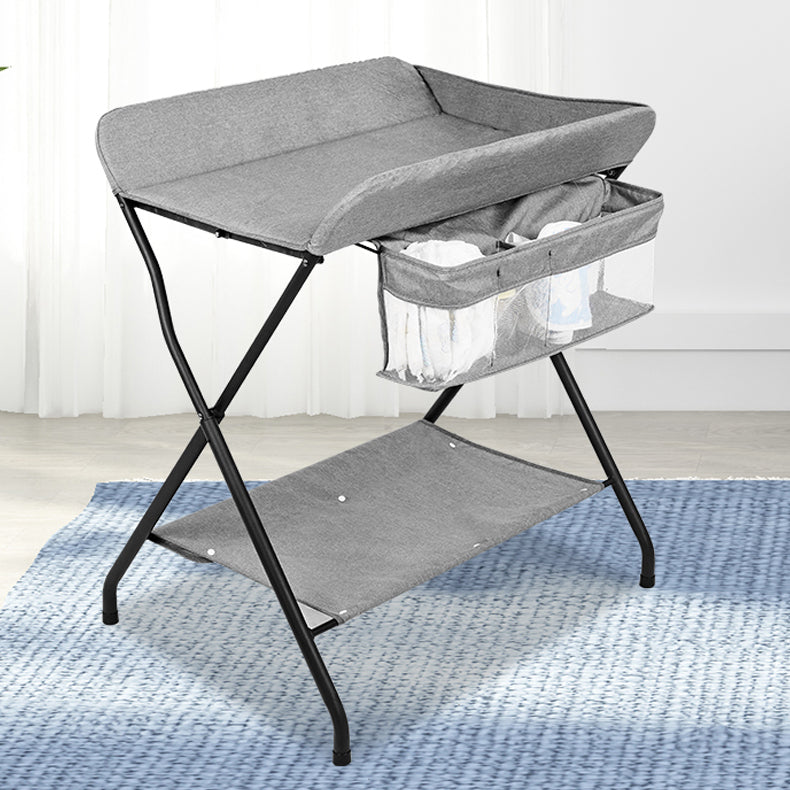 Metal Modern Baby Changing Table Folding Changing Table with Basket