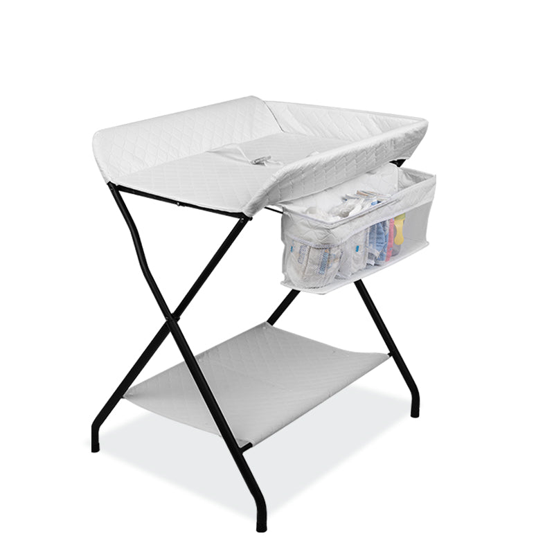 Metal Modern Baby Changing Table Folding Changing Table with Basket