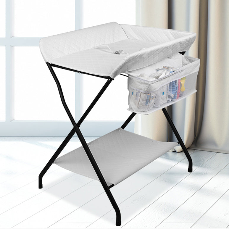 Metal Modern Baby Changing Table Folding Changing Table with Basket