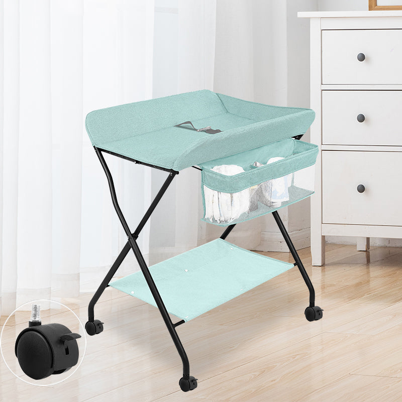 Metal Modern Baby Changing Table Folding Changing Table with Basket