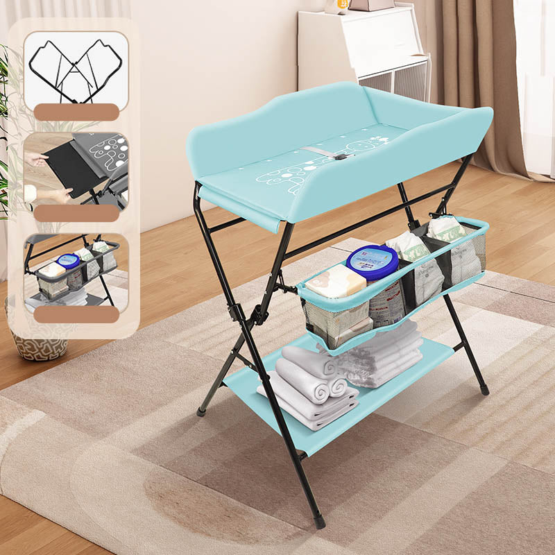 Folding Baby Changing Table with Pad Flat Top Changing Table