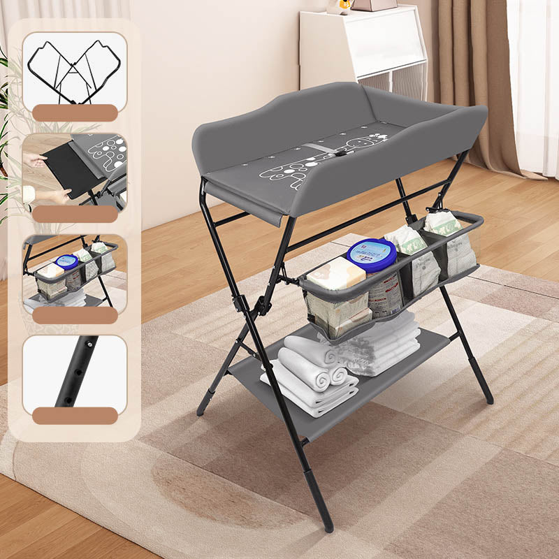 Folding Baby Changing Table with Pad Flat Top Changing Table