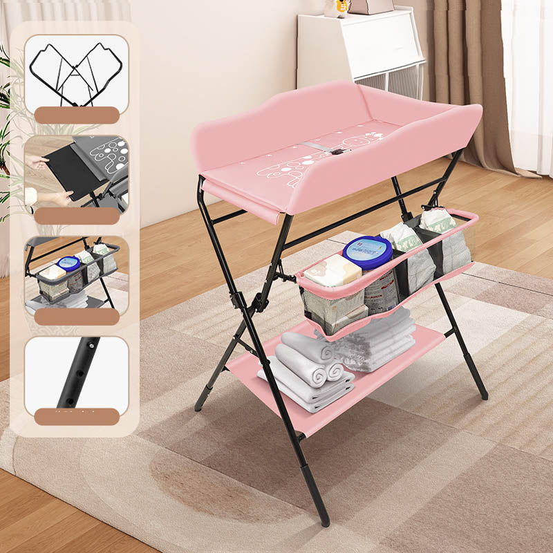 Folding Baby Changing Table with Pad Flat Top Changing Table