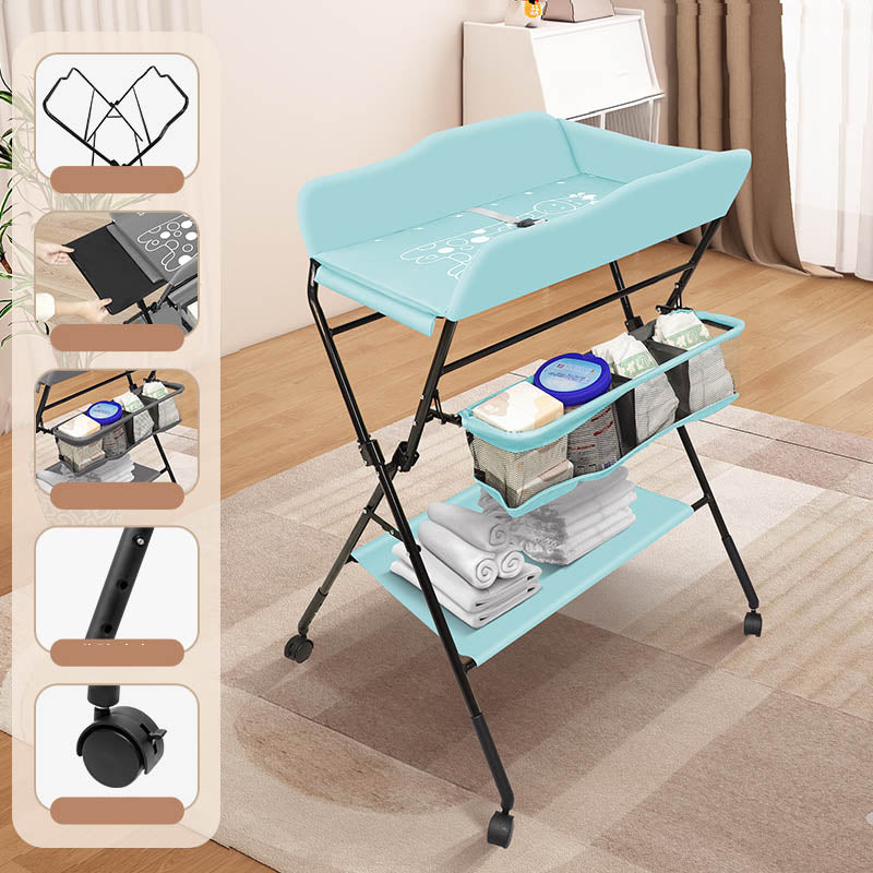 Folding Baby Changing Table with Pad Flat Top Changing Table